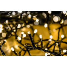 Nonbrand LED fényfüzér, meleg fehér, zöld kábel, 6 méter, 120 LED karácsonyfa izzósor