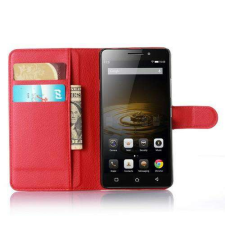 Nonbrand Lenovo Vibe P1m, WALLET notesz mobiltok, Piros tok és táska