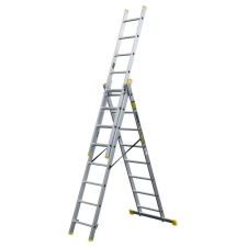 Nonbrand LÉTRA ALU. HÁROMRÉSZES 3X 8 DRABEST létra és állvány