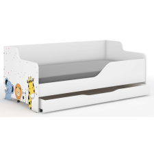 Nonbrand LILU gyerekágy laminált fronttal 160x80cm matraccal és ágyneműtartóval - mini zoo ágy és ágykellék