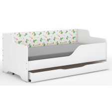 Nonbrand LILU gyerekágy laminált oldallal 160x80cm matraccal és ágyneműtartóval - dínós ágy és ágykellék