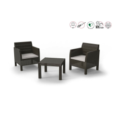 Nonbrand MATILDE 2 személyes keri szett barna kerti bútor