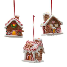 Nonbrand Mézeskalács házikó led-es, akasztós 9cm karácsonyfadísz