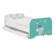 Nonbrand MIKI gyerekágy 160x80cm  matraccal és ágyneműtartóval - elefánt ágy és ágykellék