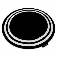 Nonbrand Modern Kerek Szőnyeg - Fehér-Fekete - 200 cm lakástextília
