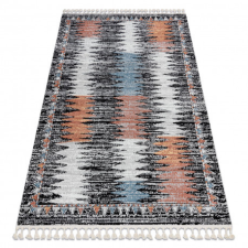 Nonbrand Modern szőnyeg BELLE BR23A fekete / bézs Rojt 120x170 cm lakástextília