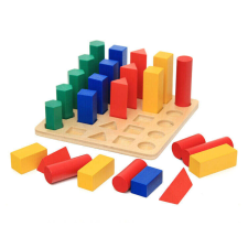 Nonbrand Montessori lépcső - fából, geometriai formák oktatójáték