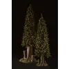 Nonbrand Műfenyő vékony lámpákkal, 260 mini LED, 3D tűk, 150 cm, PE, zöld