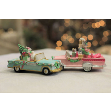 Nonbrand Pasztell kék karácsonyfadísz autó 11cm karácsonyfadísz