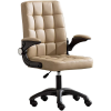 Nonbrand Quasar &amp; Co.®, Irodai szék, ergonomikus, összecsukható fogantyúk, szivacsos ülés és háttámla, állítható magasság, öko-bőr, bézs