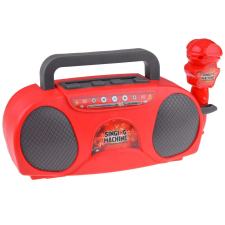 Nonbrand Rádió formájú piros karaoke készlet hangszóróval és mikrofonnal játékhangszer
