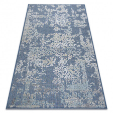 Nonbrand SOLE D3811 Lapos Szőtt Szőnyeg - Kék/Bézs - 80x250 cm lakástextília