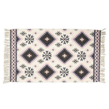 Nonbrand Szőnyeg 70x120cm, 100% pamut, kék mintás lakástextília