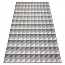 Nonbrand Szőnyeg SPRING 20406332 gyémánt háromszögek szizál, hurkolt - szürke 120x170 cm lakástextília