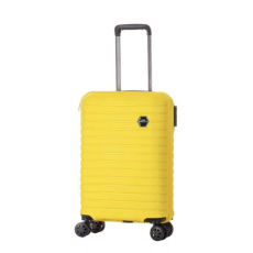 Nonbrand Vanille kis méretű sárga bőrönd, 52cmx38cmx22cm-keményfalú