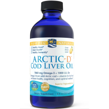 Nordic Naturals Arctic-D tőkehal májolaj - citrom, 237 ml vitamin és táplálékkiegészítő