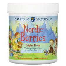 Nordic Naturals Nordic Berries multivitamin gyerekeknek, édes és savanyú, 120 gumicukor vitamin és táplálékkiegészítő