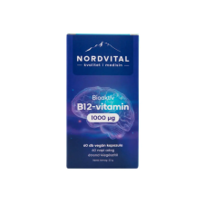 Nordvital B12-vitamin 1000 mcg 60 db vegán kapszula vitamin és táplálékkiegészítő