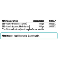  Nordvital B12-vitamin 1000mcg 60 db vegán kapszula vitamin és táplálékkiegészítő