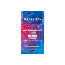 Nordvital vas-biszglicinát vegán kapszula 60 db gyógyhatású készítmény
