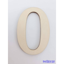 Normál natúr lézervágott fa szám 4,5x6,5cm - 0 dekorációs kellék