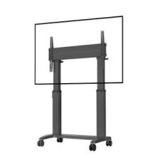 NORTH BAYOU GF100 Padlóállvány görgős motoros 75-100" fekete tv állvány és fali konzol