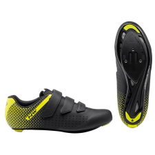 Northwave Cipő NORTHWAVE ROAD CORE 2 43,5 fekete/fluo sárga kerékpáros kerékpáros cipő