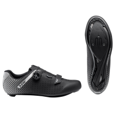 Northwave Cipő NW ROAD CORE PLUS 2 43,5 fekete/ezüst 80211012-17-435 kerékpáros cipő