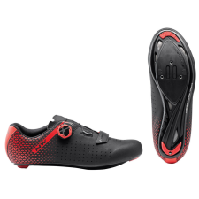 Northwave Cipő NW ROAD CORE PLUS 2 43,5 fekete/piros 80211012-15-435 kerékpáros cipő