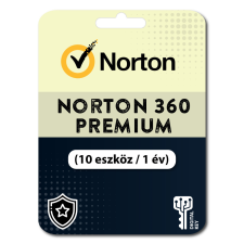 Norton 360 Premium (10 eszköz / 1 év) (Elektronikus licenc) karbantartó program