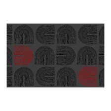 Notrax Déco Design™ Imperial Arches beltéri takarítószőnyeg, fekete/piros, 120 x 180 cm% lakástextília