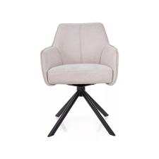  Notti Brego Forgó Étkezőszék Világos Bézs Szövet Fekete Fém Vázzal bútor