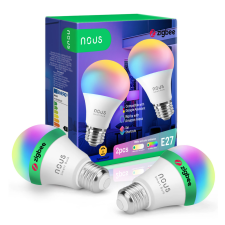 NOUS P3Z okos Tuya Zigbee RGB izzó (E27 foglalat) 2 db-os csomag okos kiegészítő