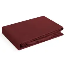  Nova3 pamut-szatén gumis lepedő Burgundi vörös 140x200 cm + 30 cm lakástextília