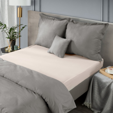  Nova3 pamut-szatén gumis lepedő Meleg bézs 220x200 cm +30cm lakástextília