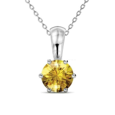  November Birth Stone - Swarovski kristályos nyaklánc - Citrine - sárga nyaklánc