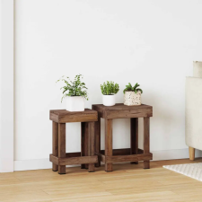  Növényállvány 2 pcs Barna 70 x 11 x 27 cm Mahagóni fa bútor