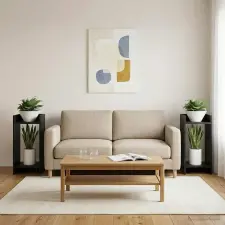  Növényállvány Fekete Tölgy 30 x 30 x 60 cm Mérnöki fa kerti dekoráció