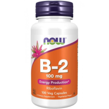 Now Foods B-2 vitamin 100mg 100 vegán kapszula vitamin és táplálékkiegészítő