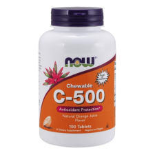 Now Foods C vitamin 500mg Narancs rágó C 500 100 kapszula Now Foods vitamin és táplálékkiegészítő