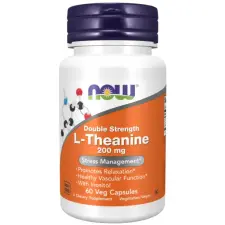 Now Foods L-Theanin 200 mg 60 veg kapszula vitamin és táplálékkiegészítő