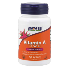 Now Foods NOW A-vitamin, 10000 NE, 100 lágygél kapszula vitamin és táplálékkiegészítő