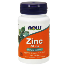 Now Foods NOW Cink (cink-glükonát), 50 mg, 100 tabletta vitamin és táplálékkiegészítő