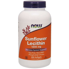 Now Foods OW Sunflower Lecithin, Napraforgó lecitin, 1200 mg, 200 softgel kapszulában vitamin és táplálékkiegészítő