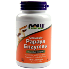 Now Foods Papaya Enzymes 180 Rágótabletta vitamin és táplálékkiegészítő