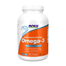 Now Káros Anyag Mentes Omega-3 Halolaj lágykapszula (Molecularly Distilled) (500 Lágykapszula) vitamin és táplálékkiegészítő