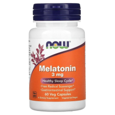 Now Melatonin, 3 mg, 60 db, Now Foods vitamin és táplálékkiegészítő