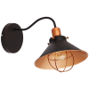 Nowodvorski GARRET 6442 Nowodvorski fali lámpa fekete és réz E27 fali lámpa ipari acél