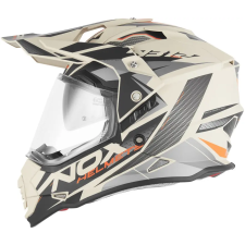 Nox N312 TRACK 2026 Bukósisak, matt homokszín/ narancsszín, méret M bukósisak