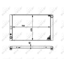 NRF Hűtő, motorhűtés NRF 53725 vízhűtő